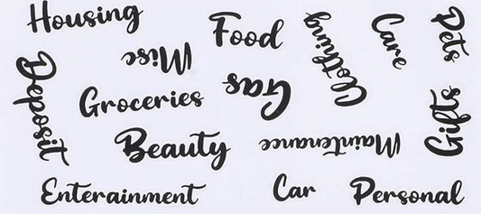 Cash Envelope Label Sticker